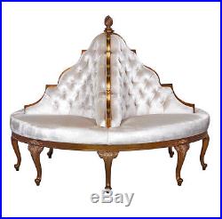 Custom Round 4 Section Gold leaf Louis XVI Sofa for Hotel, B & B, or Ballroom