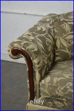 Custom Upholstered Vine & Berry Sofa with Fringe