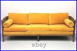 DREXEL Velero Mid 20th Century Spanish Style Caned Sofa