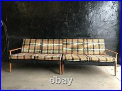 Danish Lounge Sectional SOFA Couch Mid Century Modern Baumritter Chair MCM