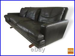 Danish Modern Leather Sofa Couch By F. Kayser for Vante Eames Knoll Herman Mille