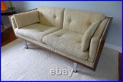 Danish Modern Rosewood Case Loveseat Jydsk Mobelvaerk 5 Ft Vintage Sofa Chrome