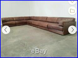 De Sede 1972 Leather Sectional Sofa used Modern Modular, Huge, Low Profile