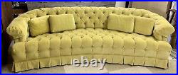 Dorothy Draper style vintage tufted sofa