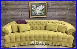Dorothy Draper style vintage tufted sofa