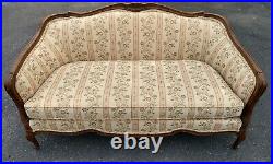 Drexel Heritage French Provincial Style Floral Loveseat Settee Sofa
