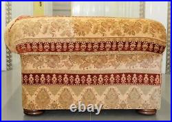 Duresta Turkish Rug Upholstery Sofa Feather Filled On Ruched Arms & Bun Feet