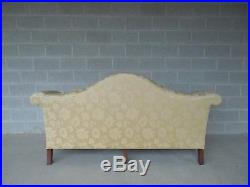 ETHAN ALLEN Chippendale Style Ball & Claw Foot Camel Back Sofa 82W