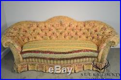 E. J. Victor Large Impressive Tufted Upholstered Serpentine Sofa