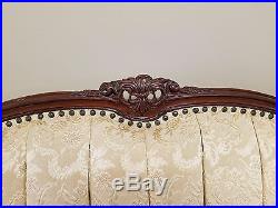Early 1900's Antique Victorian Loveseat Settee Sofa Chaise Couch Vintage