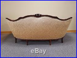Early 1900's Antique Victorian Loveseat Settee Sofa Chaise Couch Vintage