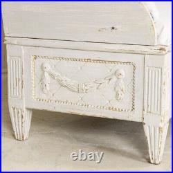 Early 19th Century Swedish Gustavian White Painted Settee Bench