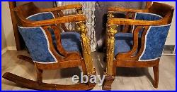 Early 20th Century 1900s Captain's Parlor Set With Figural Front Attachments