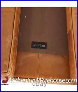 Edward Wormley for Dunbar Model 5526 Mid Century Leather Armless Slipper Sofa