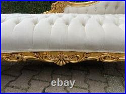 Elegant Antique Chaise Lounge French Louis XV Style Beauty from 1900
