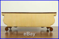 Empire Antique 1830 Flame Mahogany Sofa, Velvet Stripe Upholstery #32899