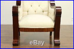 Empire Antique Parlor or Library Set Settee or Loveseat & Chair, Karpen #30183