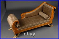Empire Schwanen Chaiselonge Chaise Longue im Antiken Stil