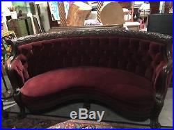 Empire/victorian couch 1840s dark burgundy