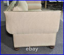 English Knole Style Althorp Living History Sofa Couch Oatmeal Upholstery 1 of 2