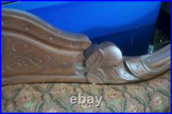 Entry Wall Couch, Antique Settee couch beautifully carved, upholstered seating