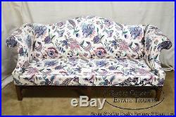 Ethan Allen Chippendale Style Camel Back Sofa