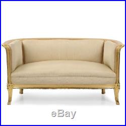 Exceptional French Art Nouveau Period Giltwood Antique Canapé Sofa Settee
