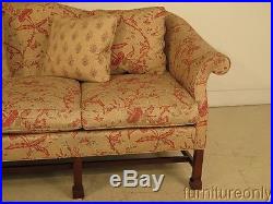 F41048 HICKORY CHAIR CO. Oversized Country Chippendale Stretcher Base Sofa