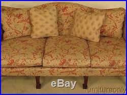 F41048 HICKORY CHAIR CO. Oversized Country Chippendale Stretcher Base Sofa