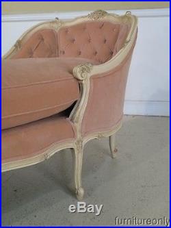 F42904 Vintage French Louis XVI Style Chaise Lounge Settee