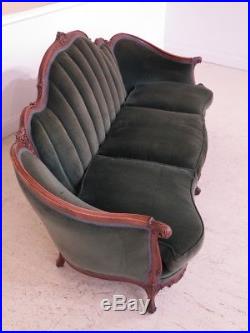 F45132EC Vintage 1930 s French Style Carved Walnut Sofa