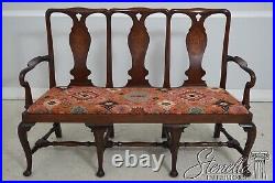 F62995EC Antique Inlaid Mahogany Queen Anne Style Settee