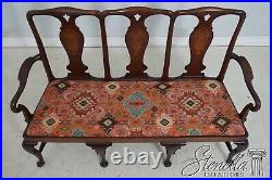 F62995EC Antique Inlaid Mahogany Queen Anne Style Settee