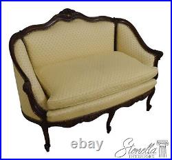 F65348EC Vintage French Louis XV Walnut Settee Loveseat