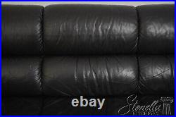 F65841EC EKORNES Danish Mid Century Modern Black Leather Sofa