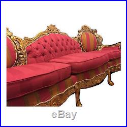 FREE SHIPPING Vintage victorian sofa ornately carved french settee