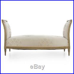 FRENCH ANTIQUE DAYBED Louis XVI Style Gray Painted Sofa, 19th Century