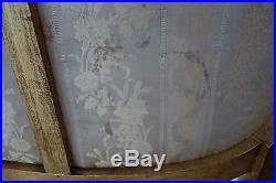 FRENCH ANTIQUE SETTEE SOFA LOVESEAT CIRCA 1800's SCALLOPS FRENCH FABRIC MUST SE