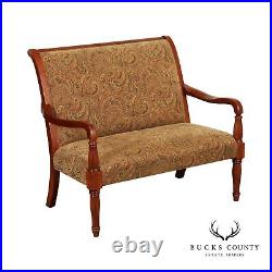 Fairfield Sheraton Style Paisley Upholstered Settee