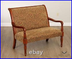 Fairfield Sheraton Style Paisley Upholstered Settee