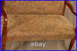 Fairfield Sheraton Style Paisley Upholstered Settee