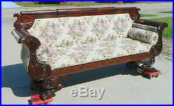 Fantastic Mahogany Federal Empire Sofa Settee circa 1840