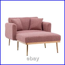 Fashion Classic style lounge chair in living room and bedroom (Brush Pink Teddy)