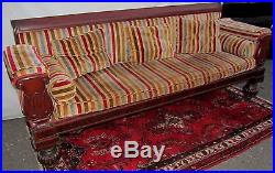 Federal Period Mahogany Tulip Carved Sofa Classical Grecian Revival Style