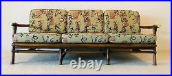 Ficks Reed MCM 1950s Bamboo & Rattan 3 Section Sofa