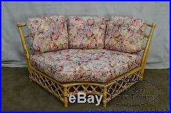 Ficks Reed Vintage Rattan Bamboo Sectional Sofa