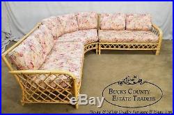 Ficks Reed Vintage Rattan Bamboo Sectional Sofa