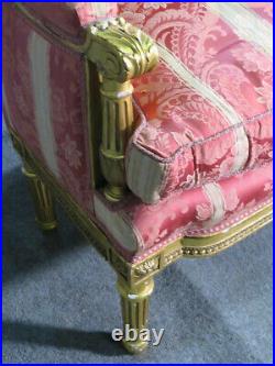 Fine Quality French Louis XVI Gilded Carved Settee Sofa Couch Canape C1880s