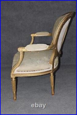 Fine Quality Giltwood Aubusson Upholstered French Louis XVI Style Settee