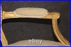 Fine Quality Giltwood Aubusson Upholstered French Louis XVI Style Settee